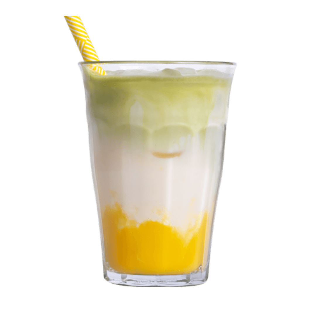 Iced mango matcha